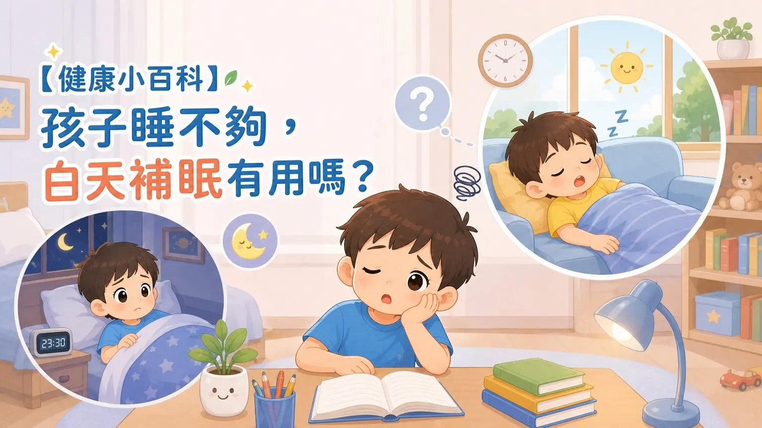 【健康小百科】孩子睡不夠,白天補眠有用嗎?